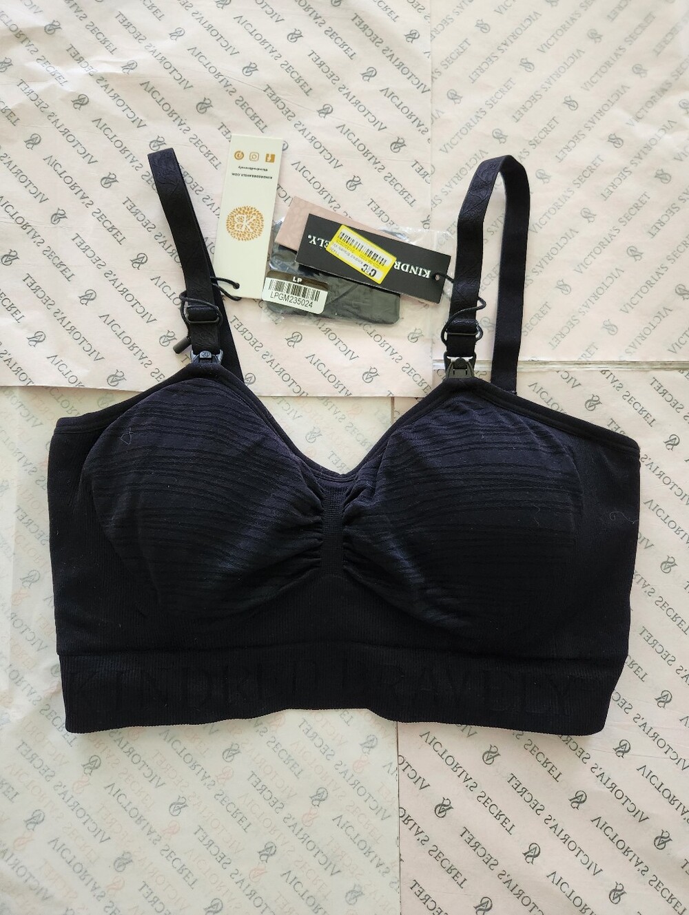 ✨️✨️new Kindred Bravey Sublime Nursing Pumping Bra Blue Wisteria Small Black